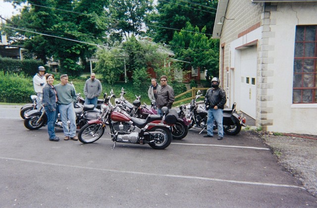 Members gather for the 2006 Parkesburg Fire Company Annual Poker Run